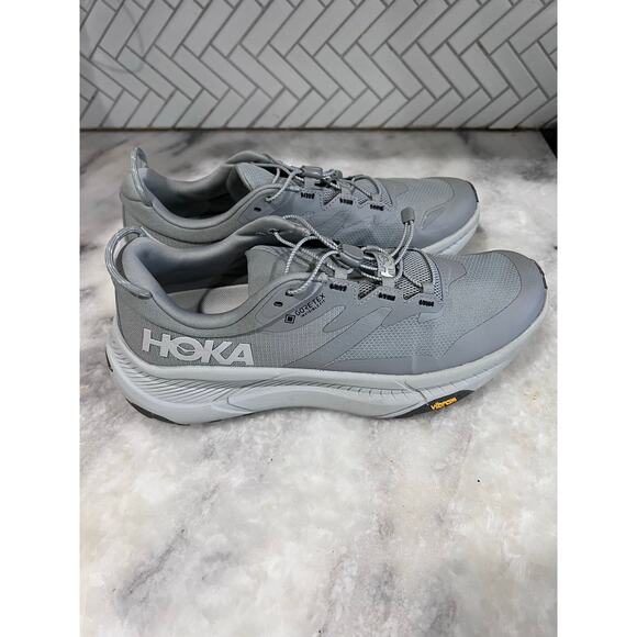 HOKA One One Transport GTX Men’s Size 10.5 Gray Gore-Tex Waterproof Trail Shoes - Picture 1 of 16